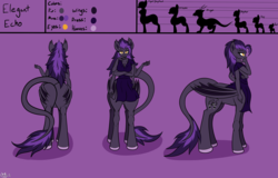 Size: 2500x1600 | Tagged: safe, artist:novaspark, oc, oc only, oc:elegant echo, bat pony, centaur, ponytaur, anthro, taur, anthro oc, clothes, multiple arms, reference sheet, solo