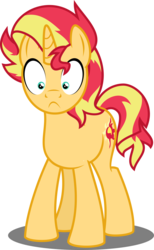 Size: 4000x6500 | Tagged: safe, artist:orin331, sunset shimmer, pony, unicorn, equestria girls, g4, absurd resolution, implied transformation, male, my little colt, rule 63, simple background, solo, sunset glare, transparent background, vector, wide eyes