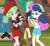 Size: 600x552 | Tagged: safe, edit, edited screencap, screencap, bon bon, drama letter, sweetie drops, watermelody, equestria girls, g4, my little pony equestria girls: legend of everfree, leg in air