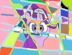 Size: 1272x984 | Tagged: safe, starlight glimmer, g4, abstract background, bust, female, portrait, smiling, solo
