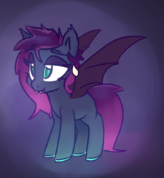 Size: 708x766 | Tagged: safe, artist:lilfunkman, oc, oc only, bat pony, pony, solo