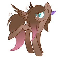 Size: 1499x1440 | Tagged: safe, artist:despotshy, oc, oc only, pegasus, pony, colored pupils, cute, feather, heart, highlights, looking back, raised leg, simple background, smiling, solo, spread wings, transparent background