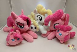 Size: 800x537 | Tagged: safe, artist:ketika, pinkie pie, surprise, pony, g4, blob, chibi, customized toy, irl, photo, pinkamena diane pie, plushie, toy, trinity pie