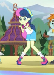 Size: 373x516 | Tagged: safe, screencap, bon bon, snips, sweetie drops, equestria girls, g4, my little pony equestria girls: legend of everfree, ass up, cropped, solo focus