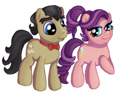 Size: 955x746 | Tagged: safe, artist:swasfews, filthy rich, spoiled rich, earth pony, pony, g4, where the apple lies, cute, duo, ship:spoilthy, simple background, spoiled cute, spoiled milk, transparent background