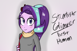 Size: 1503x996 | Tagged: safe, artist:mildockart, starlight glimmer, equestria girls, g4, clothes, cute, equestria girls-ified, female, glimmerbetes, looking at you, smiling, solo