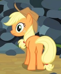 Size: 262x315 | Tagged: safe, screencap, applejack, earth pony, pony, g4, spike at your service, applebutt, butt, cropped, female, freckles, mare, plot, solo