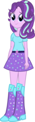 Size: 869x3026 | Tagged: dead source, safe, artist:drewmwhit, starlight glimmer, equestria girls, g4, boots, clothes, cute, equestria girls-ified, female, glimmerbetes, high heel boots, simple background, skirt, smiling, solo, sparkles, transparent background, vector