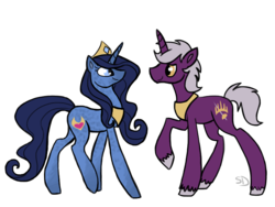 Size: 800x600 | Tagged: safe, artist:sallindaemon, oc, oc only, oc:crowning glory, oc:queen tourmaline, pony, unicorn, simple background, transparent background