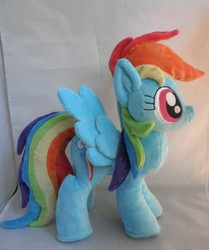 Size: 910x1087 | Tagged: safe, artist:pastelblueunicorn, rainbow dash, g4, irl, photo, plushie, solo