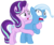 Size: 11800x10000 | Tagged: safe, artist:tardifice, starlight glimmer, trixie, pony, unicorn, g4, my little pony: friendship is magic, to where and back again, absurd resolution, derp, duo, faic, open mouth, panic attack, simple background, transparent background, vector