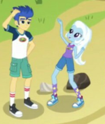 Size: 240x284 | Tagged: safe, screencap, flash sentry, trixie, equestria girls, g4, my little pony equestria girls: legend of everfree, clothes, converse, cropped, shoes, sneakers