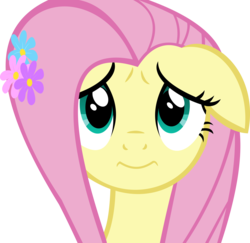 Size: 11307x11007 | Tagged: safe, artist:cyanlightning, fluttershy, g4, .svg available, absurd resolution, female, flower, flower in hair, nervous, simple background, solo, transparent background, vector, whistle
