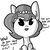 Size: 1080x1080 | Tagged: safe, artist:tjpones, oc, oc only, oc:brownie bun, pony, horse wife, dialogue, holding a pony, monochrome, offscreen character, open mouth, simple background, solo, what do you want, white background