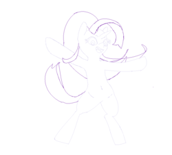 Size: 722x654 | Tagged: safe, starlight glimmer, pony, g4, bipedal, female, monochrome, open mouth, simple background, sketch, smiling, solo, white background