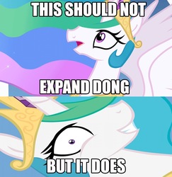 Size: 847x873 | Tagged: safe, princess celestia, princess molestia, g4, donkey kong, expand dong, exploitable meme, female, meme, parody, solo