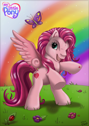 Size: 1191x1684 | Tagged: safe, artist:chezzepticon, oc, oc only, butterfly, ladybug, g3, my little pony logo