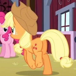 Size: 336x336 | Tagged: safe, screencap, applejack, earth pony, pony, g4, spike at your service, butt, cropped, female, mare, plot