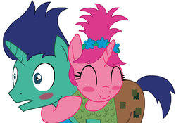 Size: 1266x886 | Tagged: safe, artist:mlpfimlover97, branch (trolls), broppy, canon ship, female, male, non-mlp shipping, ponified, poppy help springwater, shipping, straight, trolls