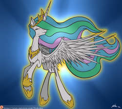 Size: 2241x2000 | Tagged: safe, artist:neko-me, princess celestia, g4, concave belly, eyes closed, female, high res, long legs, praise the sun, slender, smiling, solo, spread wings, sternocleidomastoid, tall, thin