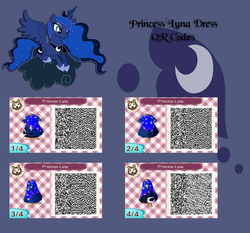 Size: 1080x1008 | Tagged: artist needed, source needed, safe, princess luna, g4, animal crossing, qr code