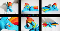 Size: 1024x530 | Tagged: safe, artist:nfasel, rainbow dash, g4, irl, photo, plushie, prone, solo