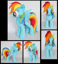 Size: 1733x1901 | Tagged: safe, artist:fireflytwinkletoes, rainbow dash, g4, irl, photo, plushie, solo