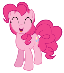 Size: 1500x1704 | Tagged: safe, artist:xxthehtfgodxx, derpibooru exclusive, pinkie pie, g4, cute, diapinkes, eyes closed, female, open mouth, simple background, smiling, solo, transparent background, vector