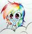 Size: 1024x1106 | Tagged: safe, artist:liaaqila, rainbow dash, equestria girls, friendship is magic, g4, my little pony: friendship is magic, anime eyes, awesome, clothes, cloud, colorful, cute, cutie mark, dashabetes, equestria girls interpretation, female, hand, happy, looking at you, rainbowlicious, scene interpretation, shirt, smiling, solo, traditional art