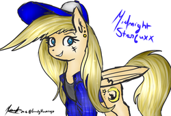 Size: 4700x3200 | Tagged: safe, artist:lovelyheartmlp, oc, oc only, pegasus, pony, cap, hat, solo