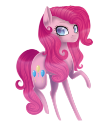 Size: 1463x1737 | Tagged: safe, artist:bonniebatman, pinkie pie, g4, female, raised hoof, simple background, solo, transparent background