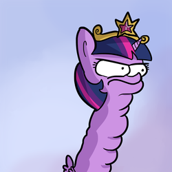 Size: 1280x1280 | Tagged: safe, artist:tjpones edits, edit, editor:dsp2003, twilight sparkle, alicorn, pony, g4, angry, bust, element of magic, female, frown, glare, gradient background, long neck, majestic as fuck, multiple chins, portrait, solo, spread wings, textless, twibitch sparkle, twilight sparkle (alicorn), wat