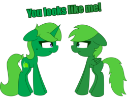 Size: 1093x838 | Tagged: safe, artist:limedreaming, oc, oc only, oc:green bean, oc:lime dream, pegasus, pony, unicorn, blank flank, cutie mark, freckles, green, simple background, transparent background, vector