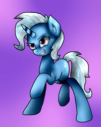 Size: 1600x2000 | Tagged: safe, artist:sketchthebluepegasus, trixie, pony, unicorn, g4, female, raised hoof, smile grin, solo