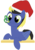 Size: 2000x2865 | Tagged: safe, artist:mintysketch, oc, oc only, oc:cloak, pegasus, pony, hat, high res, minty's christmas ponies, mistletoe, santa hat, simple background, solo, to saddlebags and back again, transparent background, vector