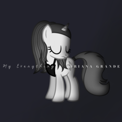 Size: 1280x1280 | Tagged: safe, artist:aldobronyjdc, pony, album cover, ariana grande, music, parody, ponified, ponified album cover, simple background, solo, transparent background