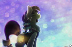Size: 2000x1302 | Tagged: safe, artist:fluffyxai, coloratura, earth pony, pony, g4, crying, digital painting, female, glowing cutie mark, i am just a pony, patreon, patreon logo, singing, solo, tears of joy
