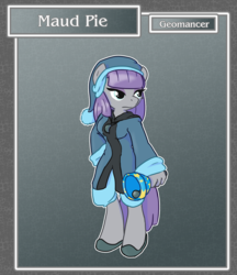 Size: 1688x1950 | Tagged: safe, artist:brownie-bytes, maud pie, earth pony, anthro, unguligrade anthro, g4, bell, crossover, female, final fantasy, geomancer, solo
