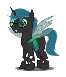 Size: 626x731 | Tagged: safe, artist:flash equestria photography, oc, oc only, oc:stratamax, changeling, g4, changeling oc, glasses, simple background, solo, white background