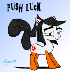 Size: 1888x1939 | Tagged: safe, artist:chopsticks, oc, oc only, oc:push luck, pony, squirrel pony, digital art, gradient background, solo