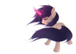 Size: 4093x2894 | Tagged: safe, artist:coma392, oc, oc only, pony, glowing horn, horn, simple background, solo, white background