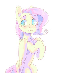 Size: 1280x1622 | Tagged: safe, artist:aphphphphp, fluttershy, g4, female, simple background, solo, standing up, white background