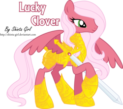 Size: 1024x901 | Tagged: safe, artist:shinta-girl, oc, oc only, oc:lucky clover, pegasus, pony, commission, simple background, solo, transparent background, vector