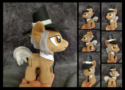 Size: 1024x733 | Tagged: safe, artist:fireflytwinkletoes, igneous rock pie, earth pony, pony, g4, bald, cute, hat, irl, male, photo, plushie, solo, stallion