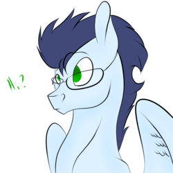 Size: 1000x1000 | Tagged: safe, artist:neonaarts, soarin', pony, g4, glasses, male, nerd, simple background, solo, white background