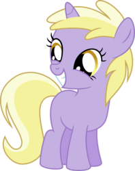 Size: 5000x6314 | Tagged: safe, artist:lman225, dinky hooves, pony, unicorn, filli vanilli, g4, absurd resolution, cute, dinkabetes, female, filly, horn, simple background, smiling, solo, transparent background, twee, vector