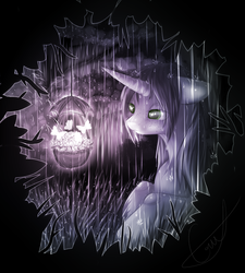 Size: 1800x2000 | Tagged: safe, artist:peachmayflower, oc, oc only, butterfly, rain, solo, wet mane