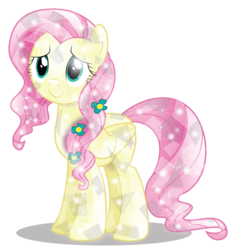 Size: 3951x4183 | Tagged: safe, artist:infinitewarlock, fluttershy, crystal pony, pony, g4, crystallized, female, simple background, solo, transparent background