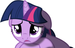 Size: 6238x4000 | Tagged: safe, artist:kysss90, twilight sparkle, g4, magical mystery cure, female, floppy ears, sad, shadow, simple background, solo, transparent background, vector