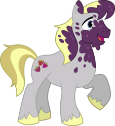 Size: 7561x8343 | Tagged: safe, artist:pink1ejack, hugh jelly, earth pony, pony, g4, slice of life (episode), absurd resolution, background pony, male, open mouth, simple background, smiling, solo, stallion, transparent background, unshorn fetlocks